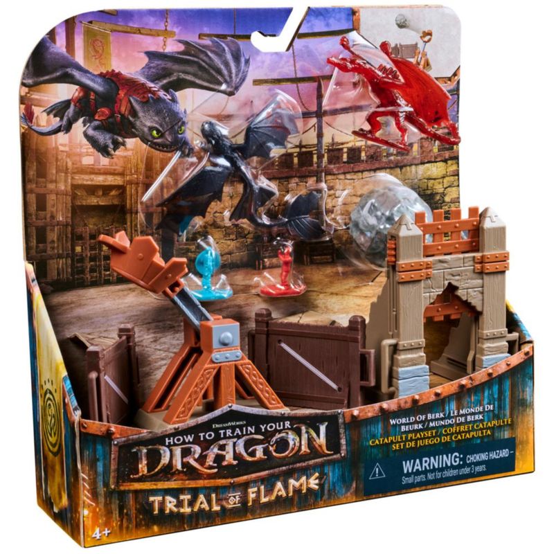 Set de juego Dreamworks Dragons: Figuras y catapulta