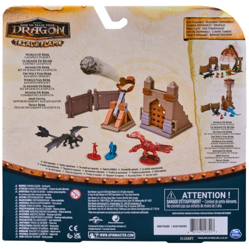 Set de juego Dreamworks Dragons: Figuras y catapulta