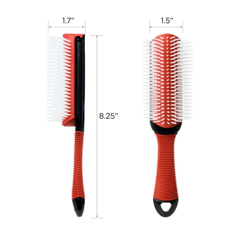 Cepillo para Cabello KISS Colors&Care Desenredante Antideslizante de 9 Filas
