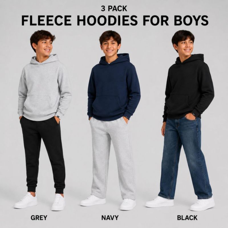 Sudadera con capucha AEROPOSTALE para niños – Pack de 3 tallas 4‑16