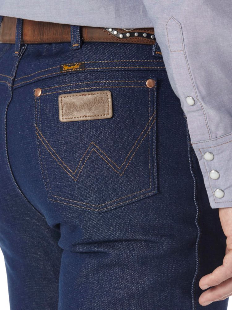 Pantalones Wrangler 34W x 34L Corte Slim Indigo Rígido