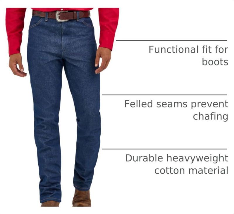 Pantalones Wrangler 34W x 34L Corte Slim Indigo Rígido