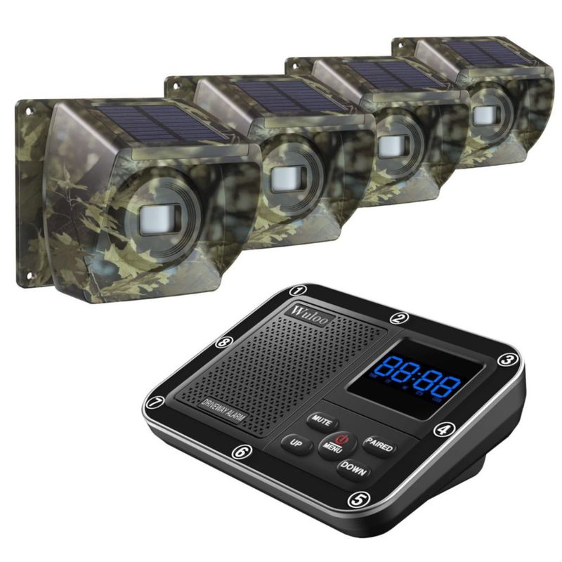 Sistema de Seguridad Wuloo Alarma Inalámbrica Solar para Entrada 536 m