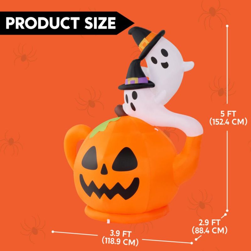 Calabaza inflable Joiedomi 152 cm con fantasmas y luces