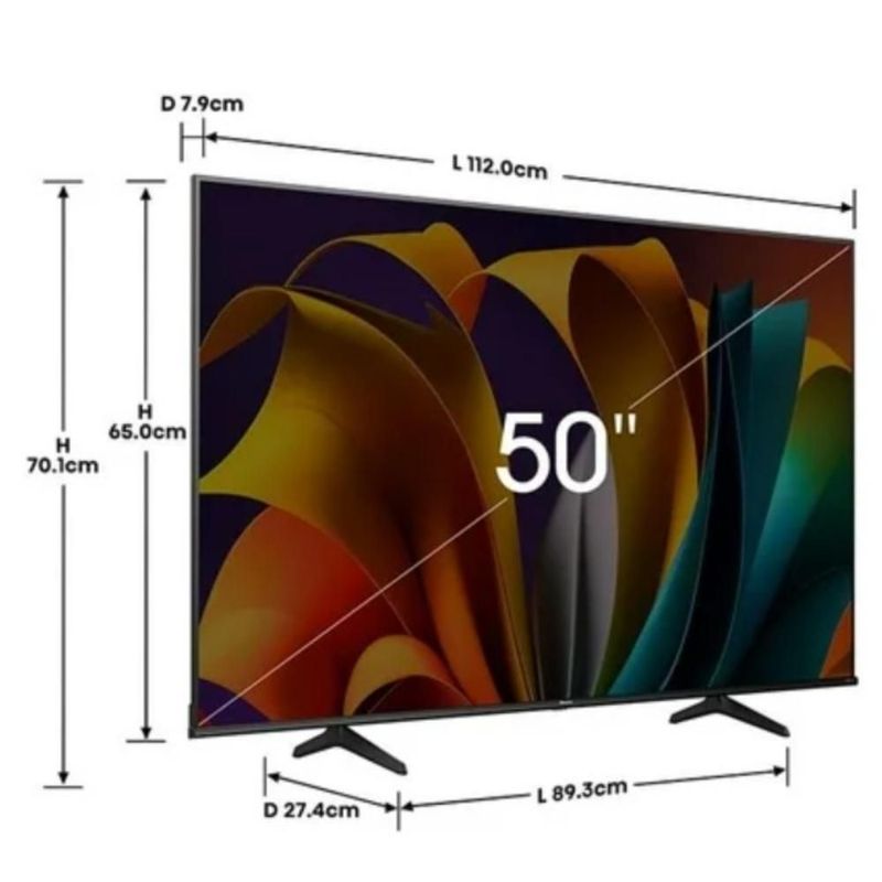 Pantalla UHD Hisense 50 Pulgadas 4K Smart 50A65NV