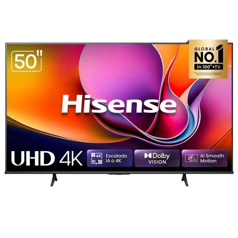 Pantalla UHD Hisense 50 Pulgadas 4K Smart 50A65NV