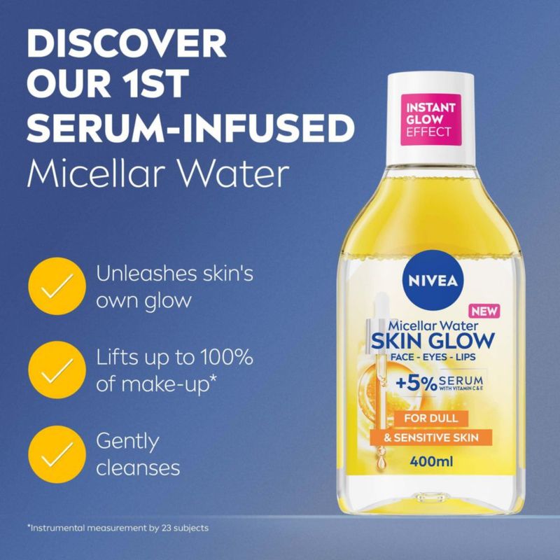 Agua Micelar NIVEA 400 ml para Cara Ojos y Pestañas