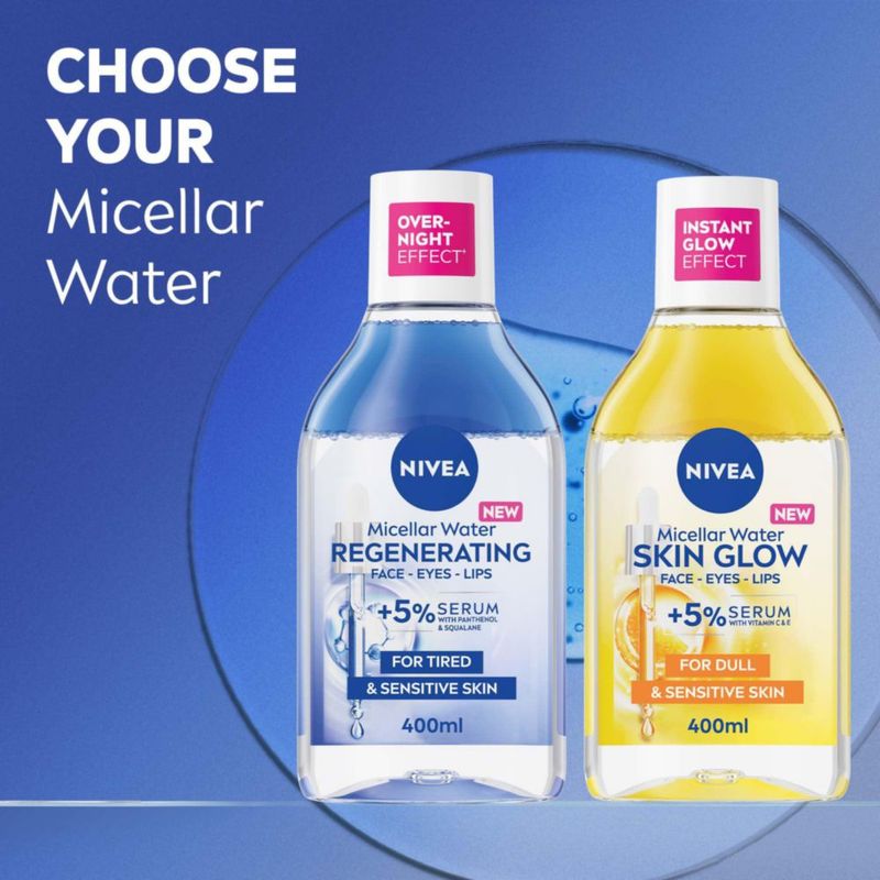 Agua Micelar NIVEA 400 ml para Cara Ojos y Pestañas