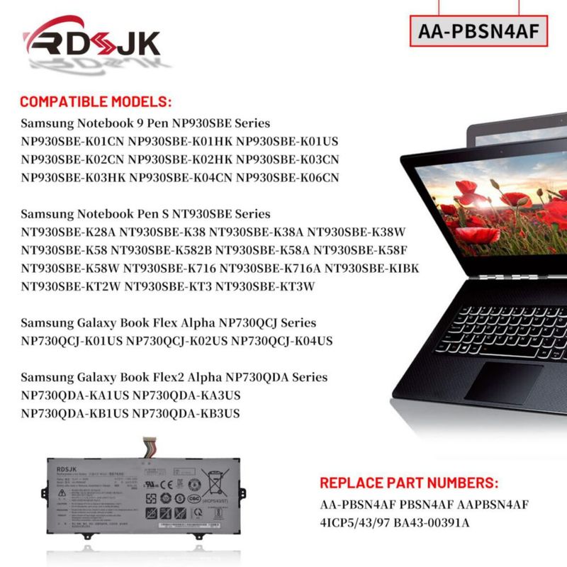 Batería RDSJ AA-PBSN4AF 15.4V 54Wh Li-ion