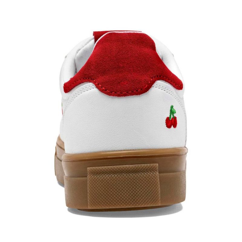 Moramora tenis urbanos para mujer blanco rojo cod 149046-E
