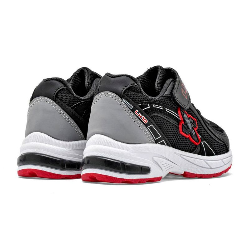Lux-10 tenis deportivo para preescolar niño negro rojo cod 147203-C