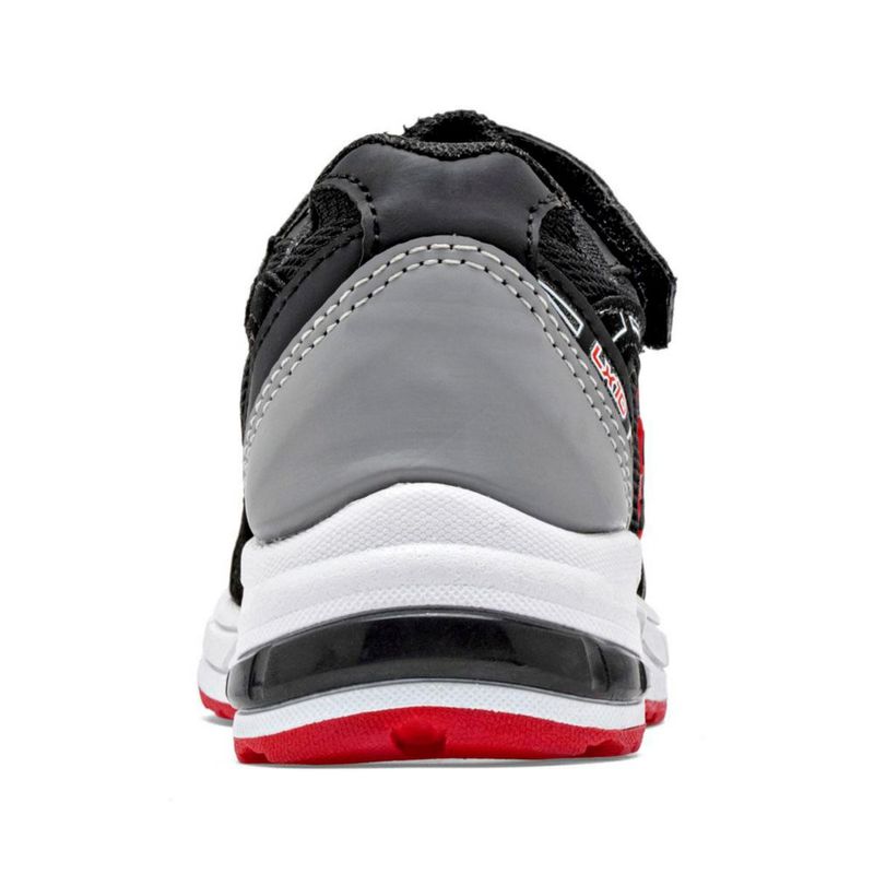 Lux-10 tenis deportivo para preescolar niño negro rojo cod 147203-C