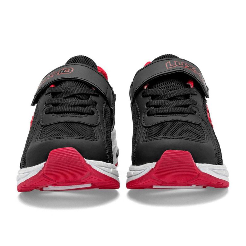Lux-10 tenis deportivo para niño negro rojo cod 147203-D