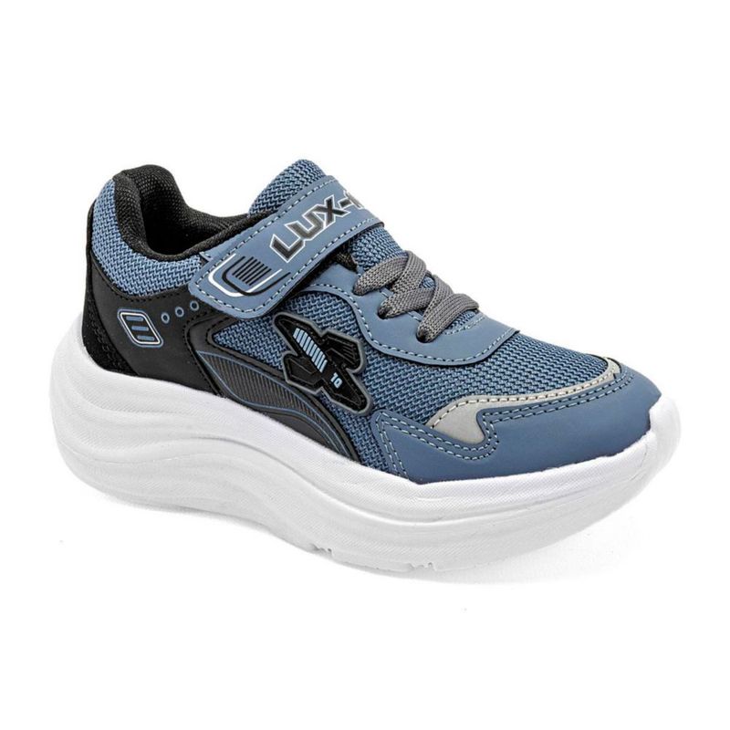 Lux-10 tenis deportivo para niño azul negro cod 147205-D