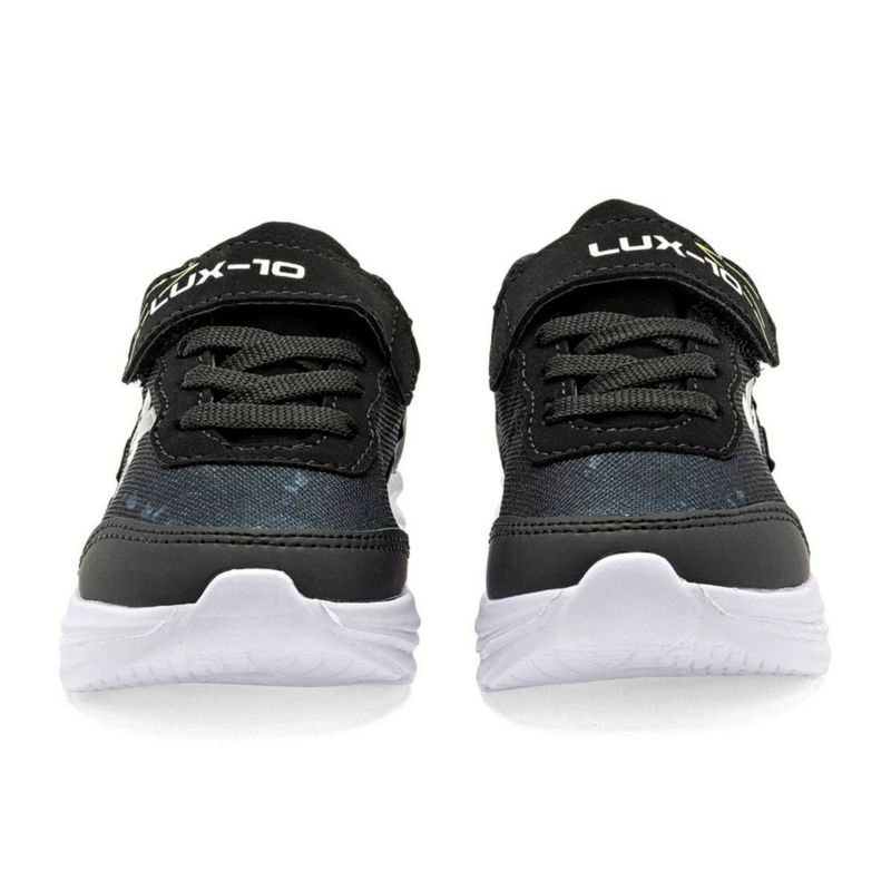 Lux-10 tenis urbano para preescolar niño negro cod 147872-C