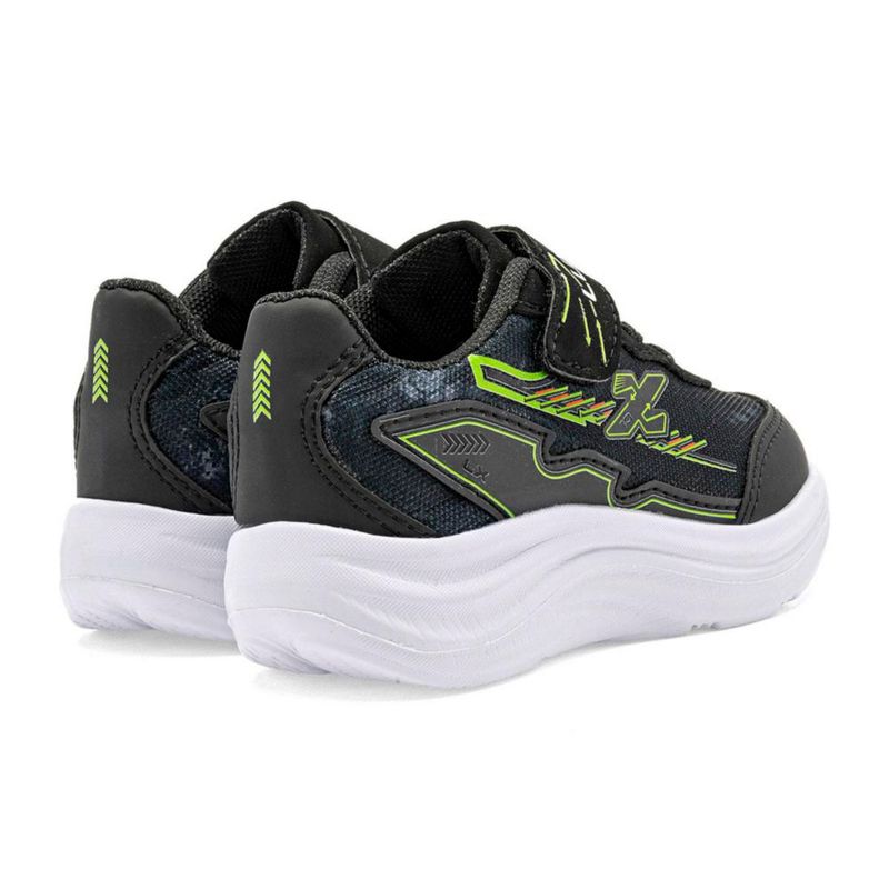 Lux-10 tenis urbano para preescolar niño negro cod 147872-C