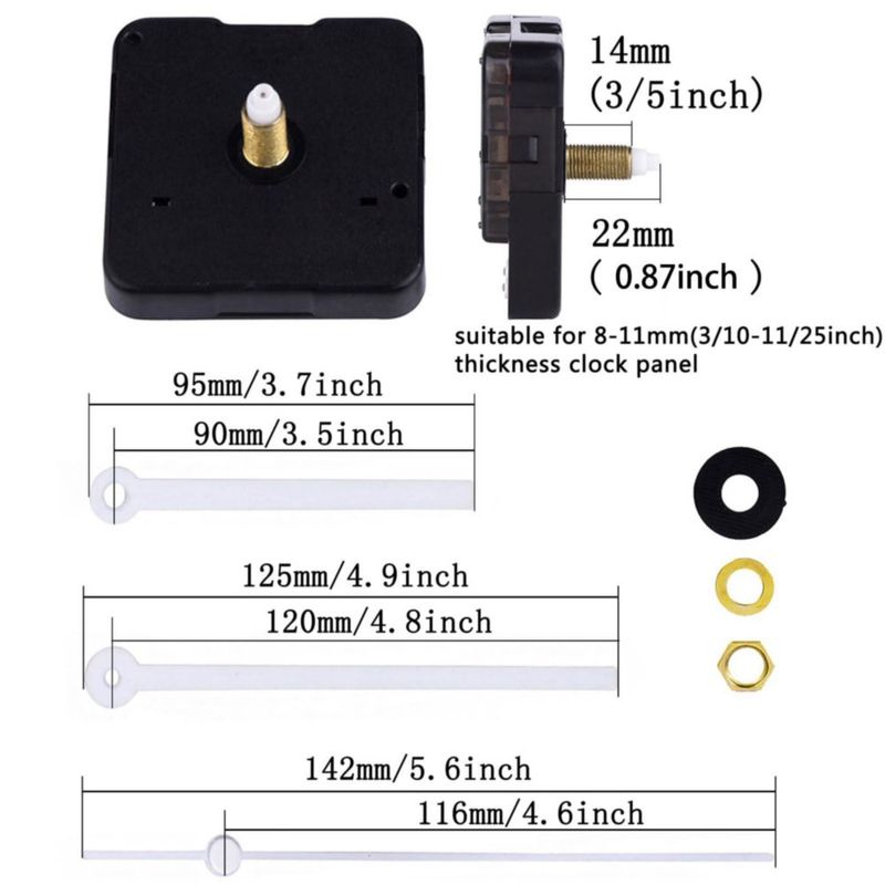 Movimiento de Reloj Mudder grosor máximo de esfera 1 cm blanco