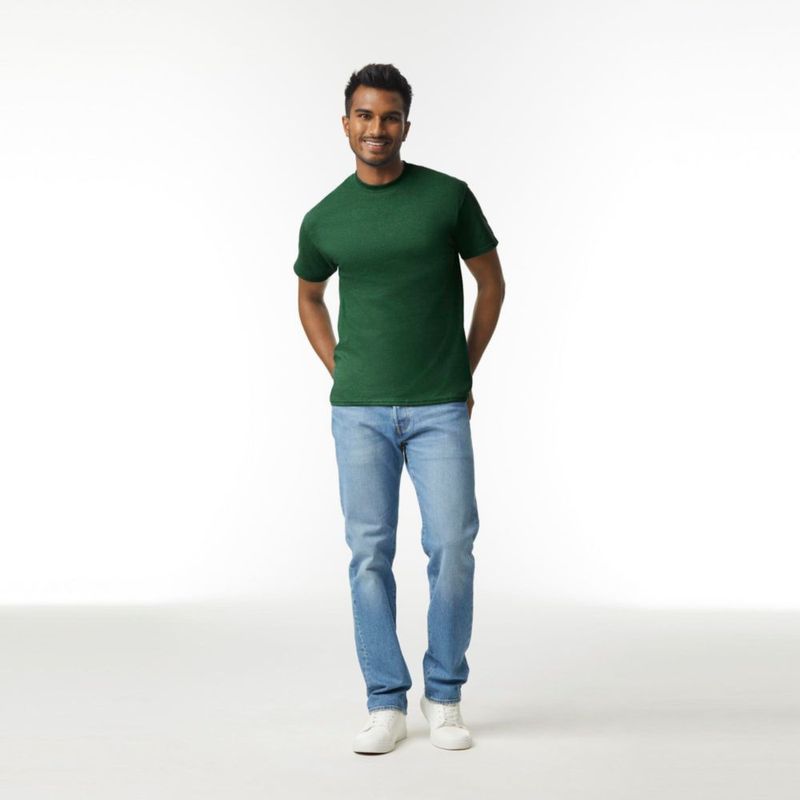 Camiseta Gildan G2000 Verde Bosque Pack de 3 Talla Mediana