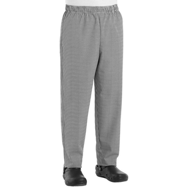 PANTALONES Chef Designs XL a Cuadros Negro y Blanco