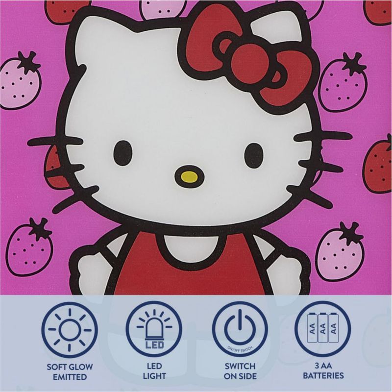 Panel de Arte de Pared Idea Nuova 29 × 24 cm Hello Kitty LED Iluminado