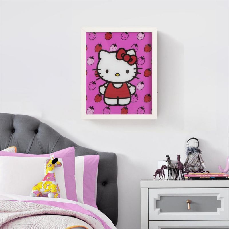 Panel de Arte de Pared Idea Nuova 29 × 24 cm Hello Kitty LED Iluminado