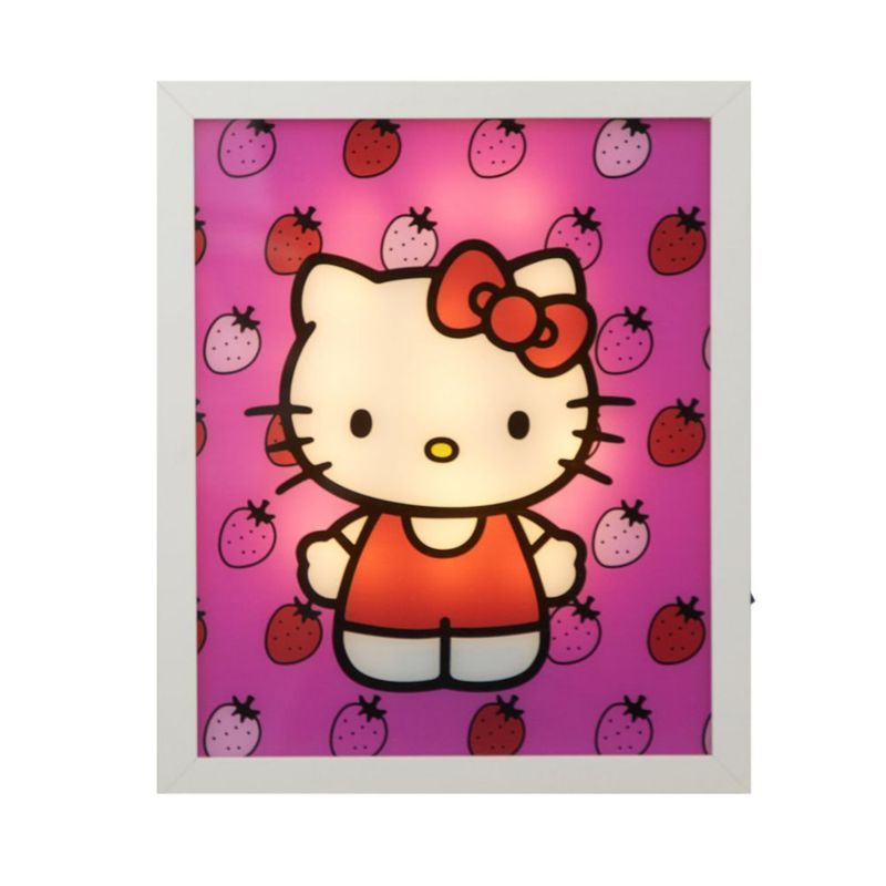 Panel de Arte de Pared Idea Nuova 29 × 24 cm Hello Kitty LED Iluminado