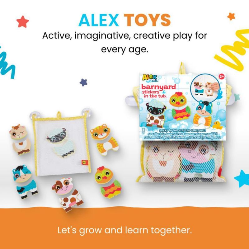 Pegatinas de Baño ALEX TOYS 12 Piezas Animales de Granja