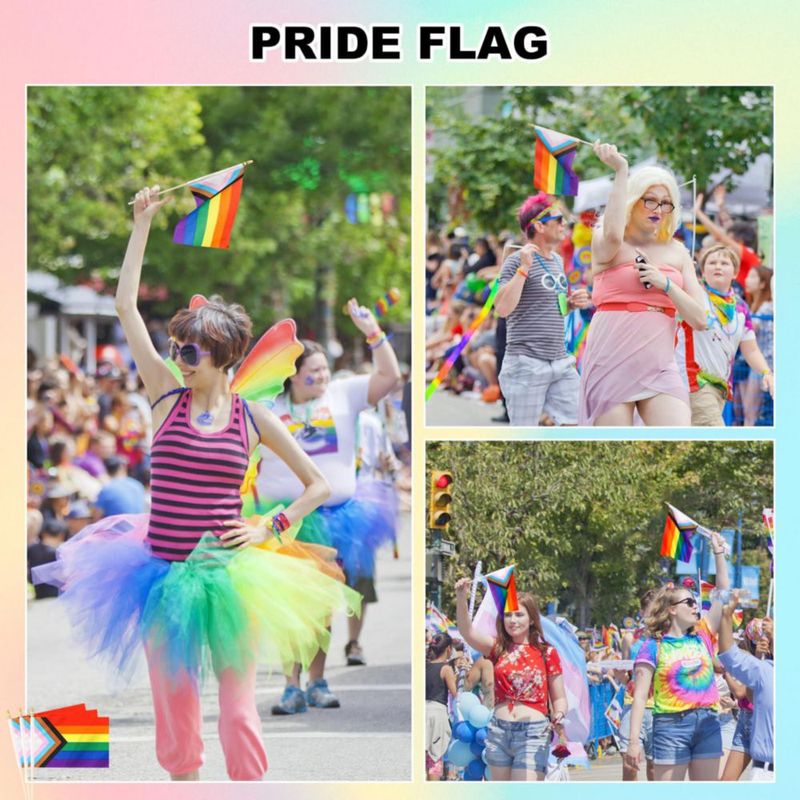 Banderas Yingnner Pack de 50 13x20 cm Arcoíris Pride LGBTQ