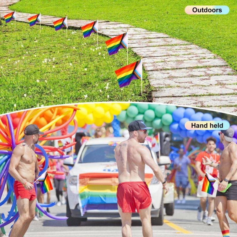 Banderas Yingnner Pack de 50 13x20 cm Arcoíris Pride LGBTQ