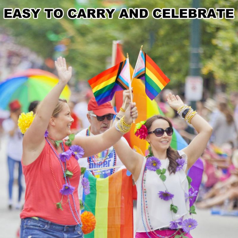 Banderas Yingnner Pack de 50 13x20 cm Arcoíris Pride LGBTQ