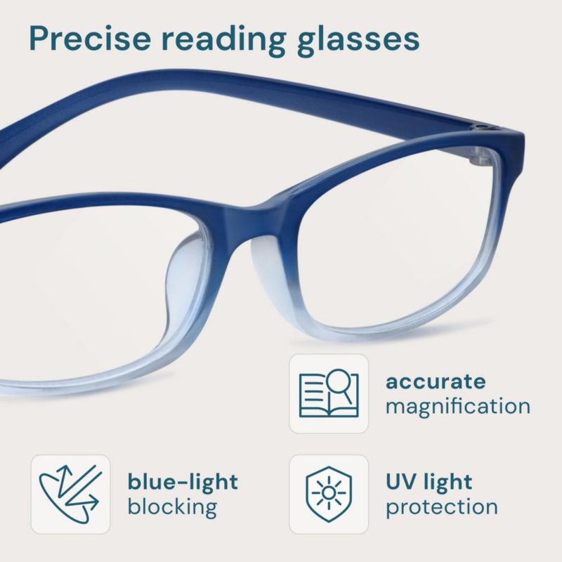 Gafas de lectura Gaoye +1.25 luz azul UV400 (paquete de 4)