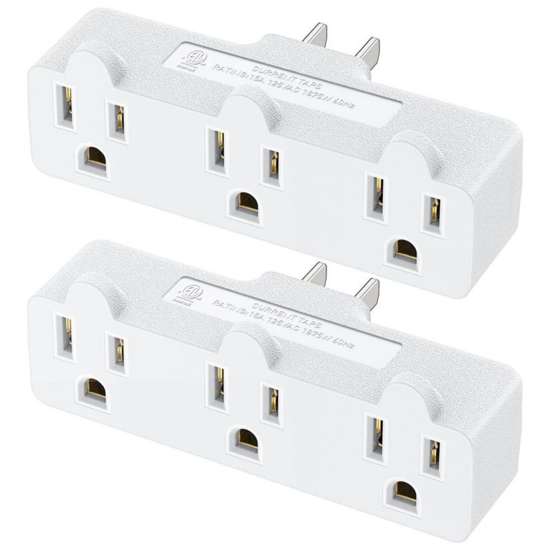 Adaptador de pared Cable Matters de 3 tomas espaciadas paquete de 2 certificado ETL