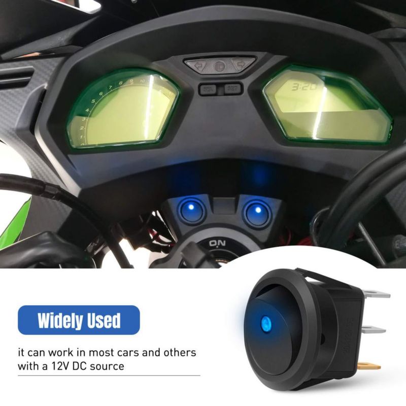 Interruptor eléctrico Nilight 12V 12 piezas LED azul