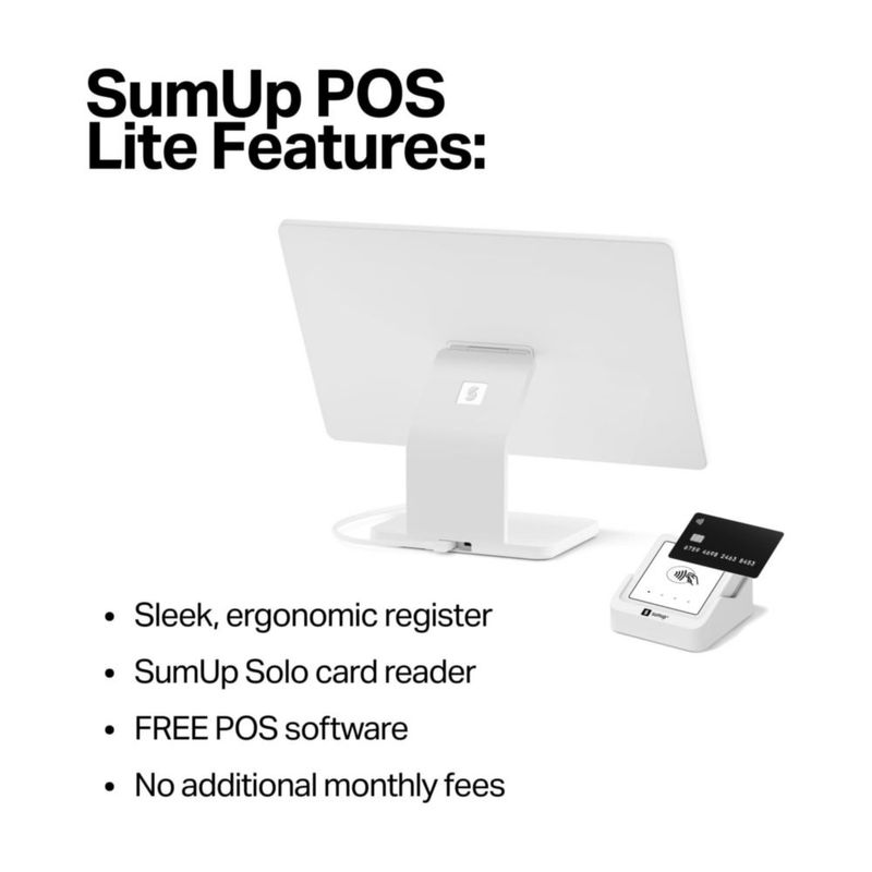Sistema POS SUMUP Lite de pantalla táctil de 13"
