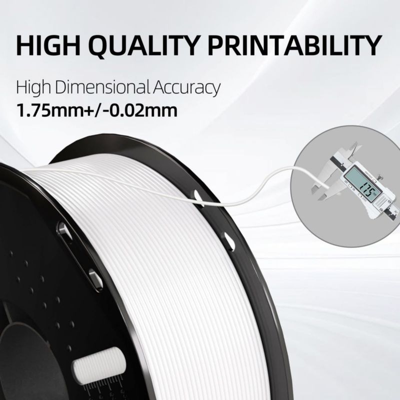 Filamento Miailuy Silk PLA 175 mm 1 kg Blanco Seda