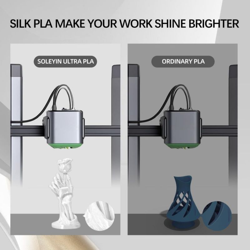 Filamento Miailuy Silk PLA 175 mm 1 kg Blanco Seda