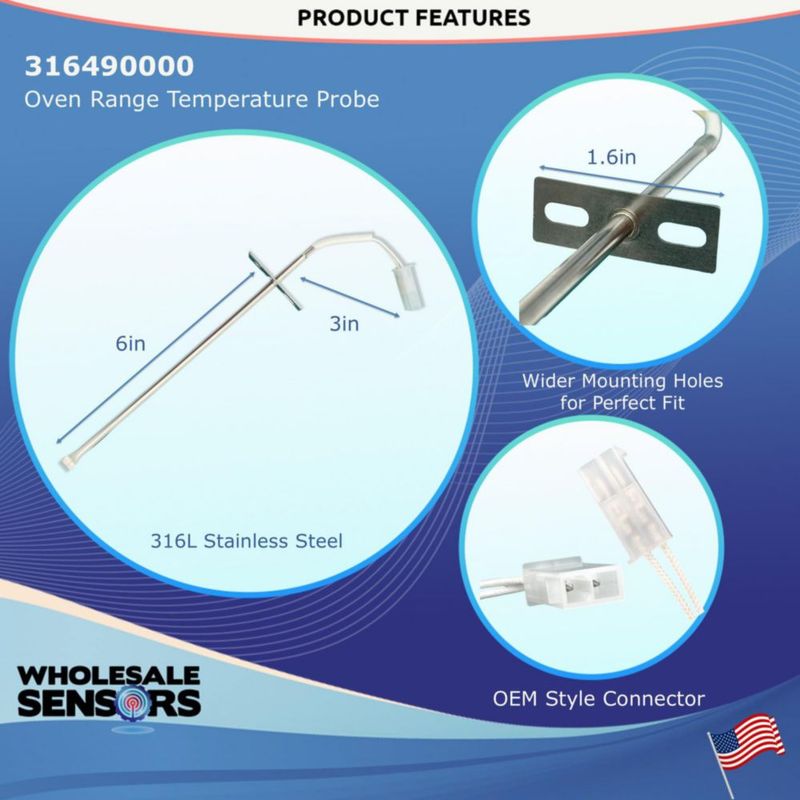 Sonda de sensor para horno Wholesale Sensors 316490000 - Garantía de 12 meses