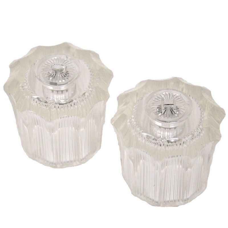 Par de manijas de grifo Danco 88258 de acrílico transparente