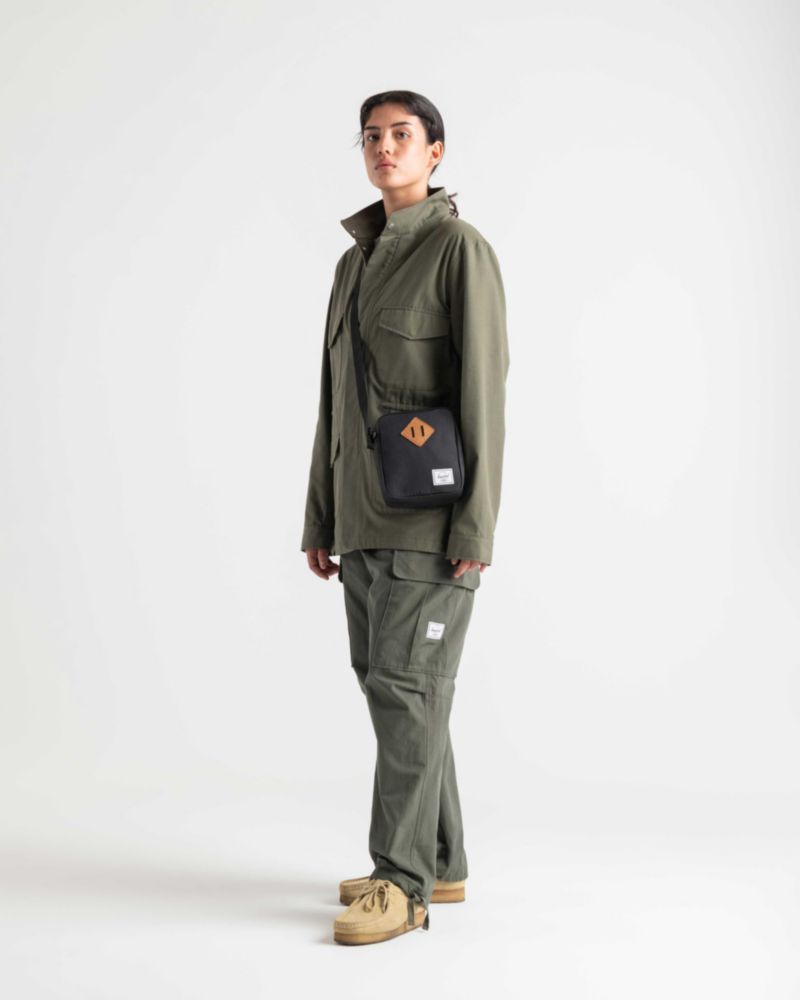 Bandolera Herschel Heritage Unisex Negro Tonal