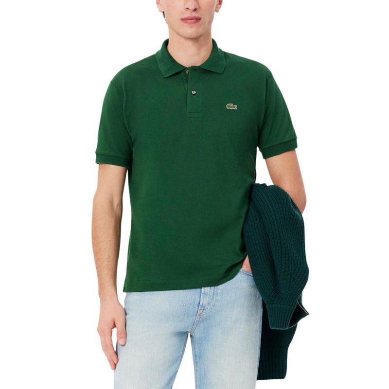 Camisa Polo Lacoste L.12.12 Original Piqué Verde Talla S