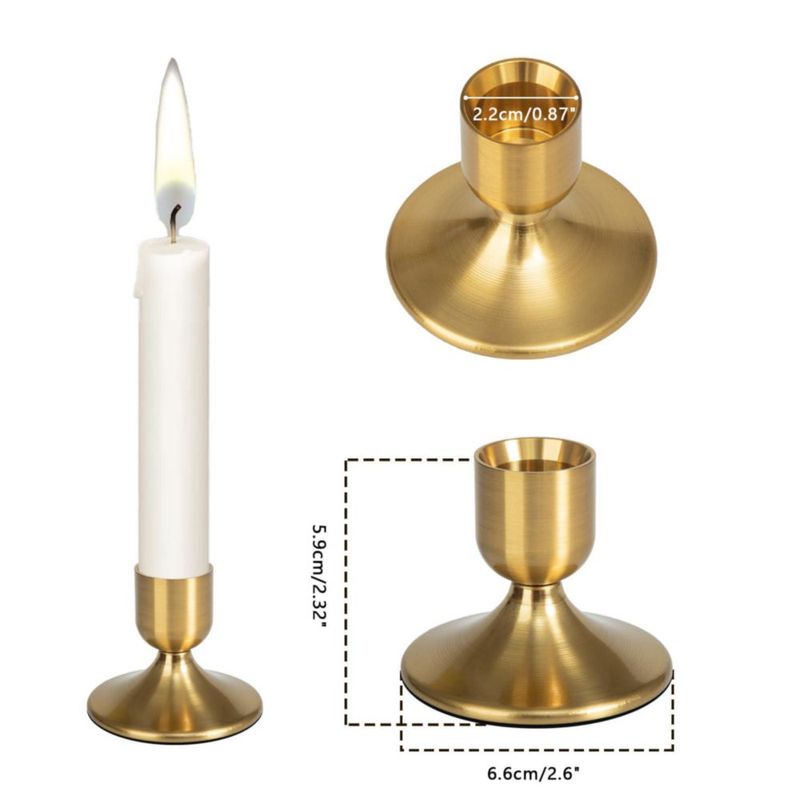 Portavelas CAYOREPO 24 pzas dorado 7 cm