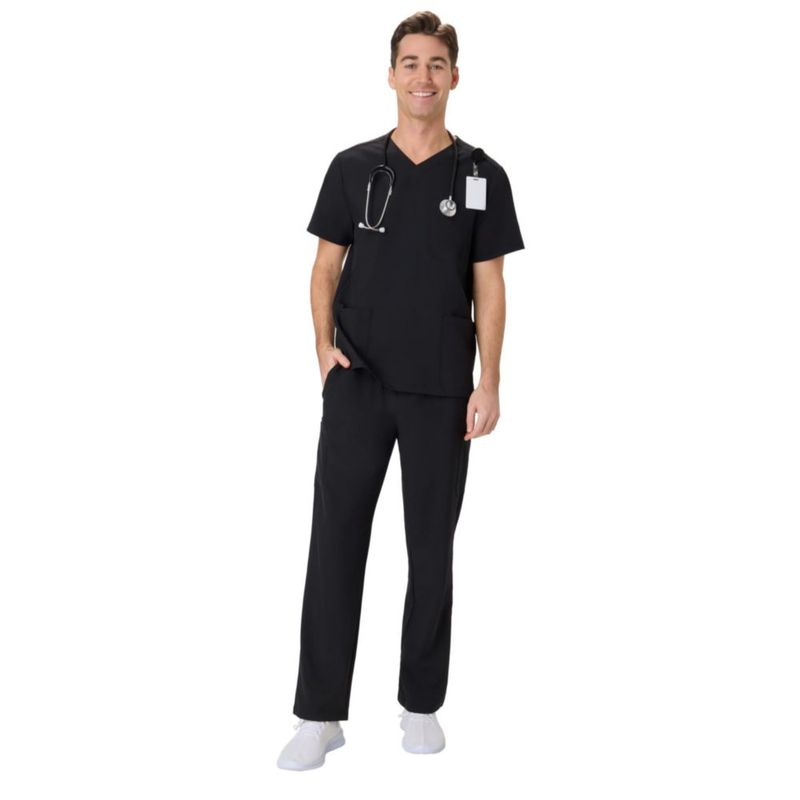 Conjunto de Uniforme Médico Hanes de Tejido que Absorbe la Humedad con Bolsillos para Hombre