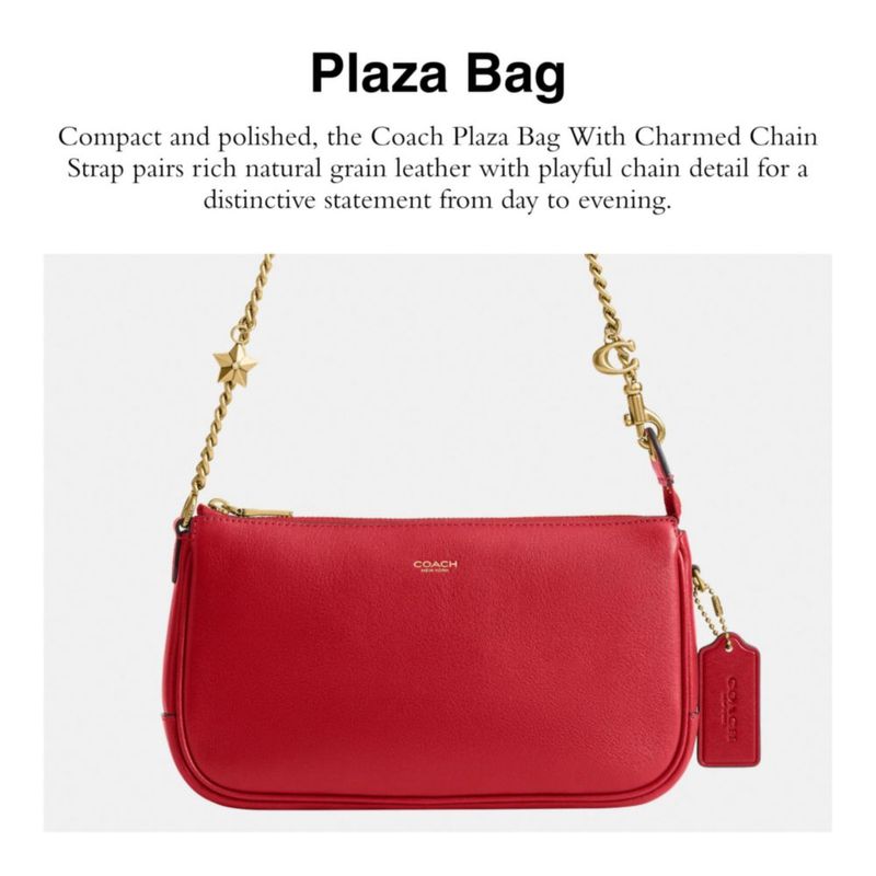 Bolso Coach Plaza con cadena adornada 20 cm