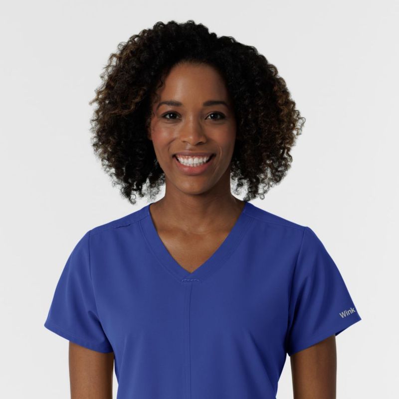 Top de Scrub WINK Galaxy Azul 5XL Cuello en V