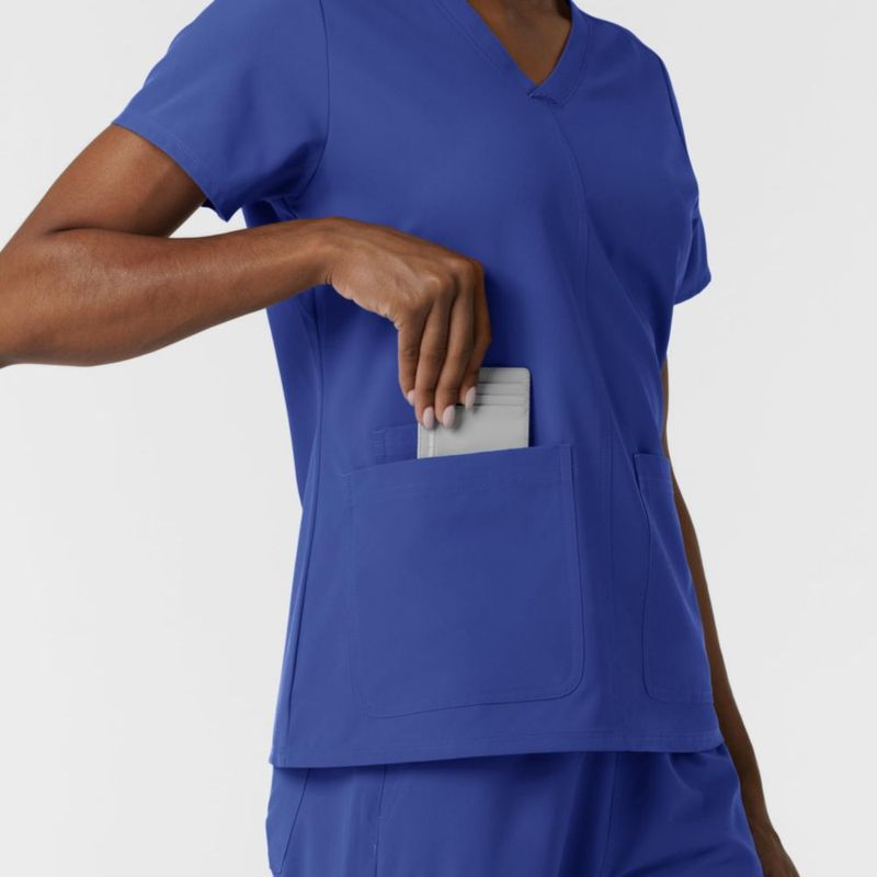 Top de Scrub WINK Galaxy Azul 5XL Cuello en V
