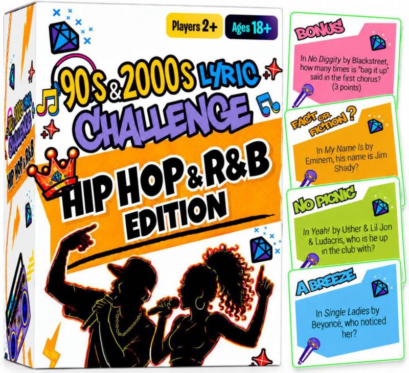 Juego de mesa Desafío de Letras – Hip Hop de los años 90 y 2000