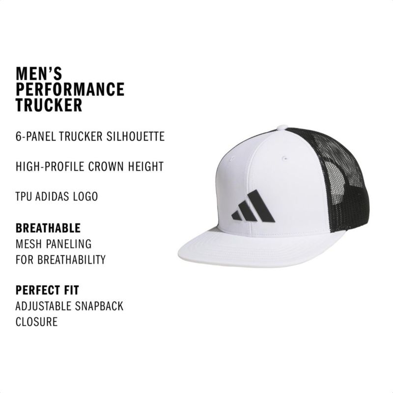 Gorra Trucker adidas Blanca/Negra Snapback 53‑61 cm