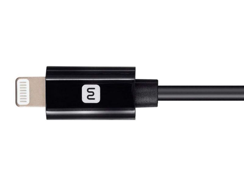 Cable USB‑C Monoprice 46 cm Lightning MFi Negro