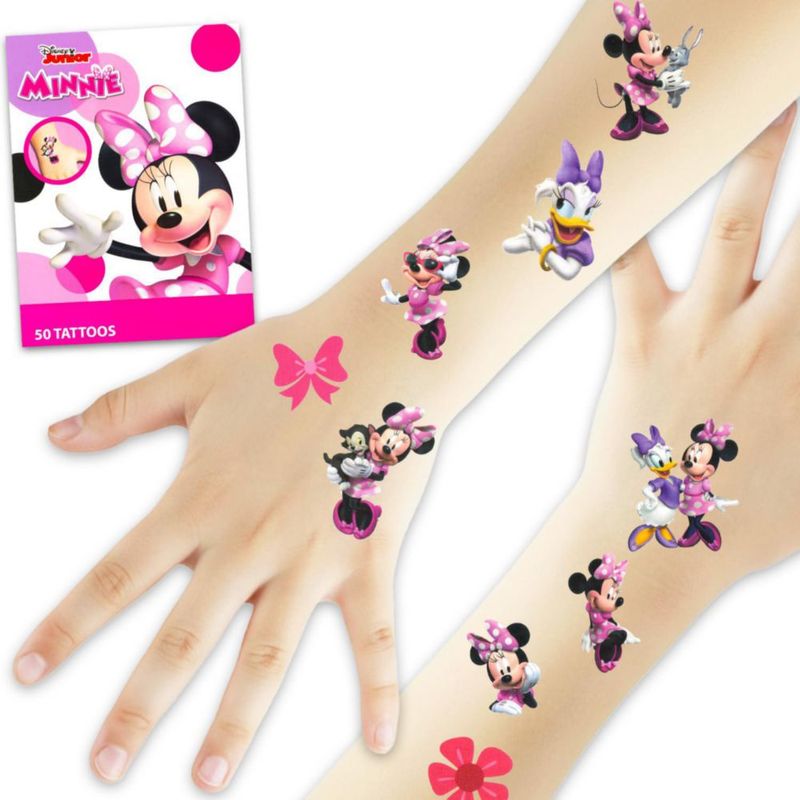 Tatuajes temporales Disney 50 piezas Minnie Mouse para niñas