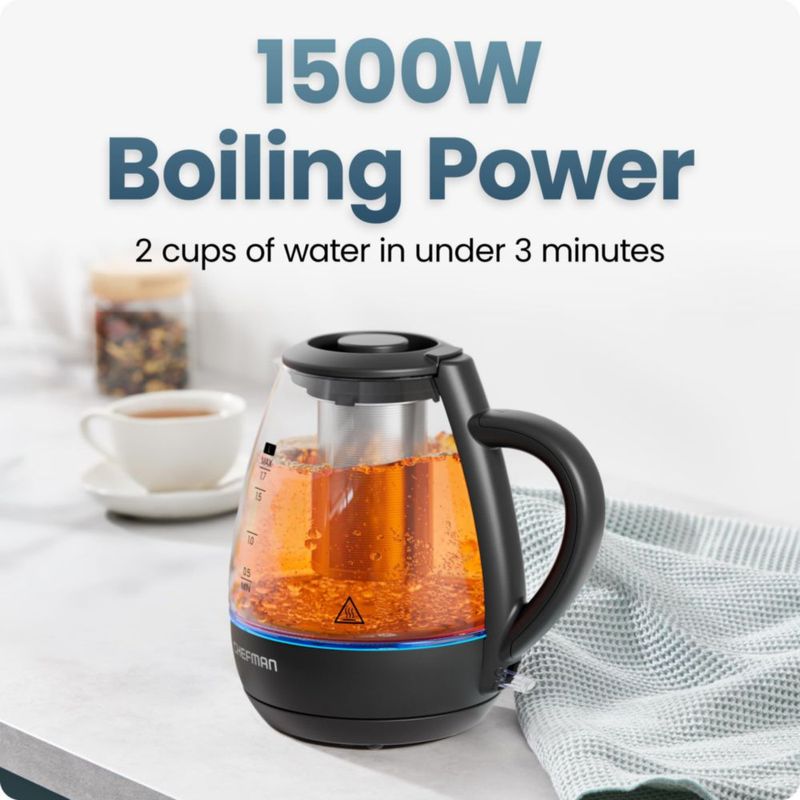 Hervidor eléctrico Chefman 17 L 1500 W con infusor de té